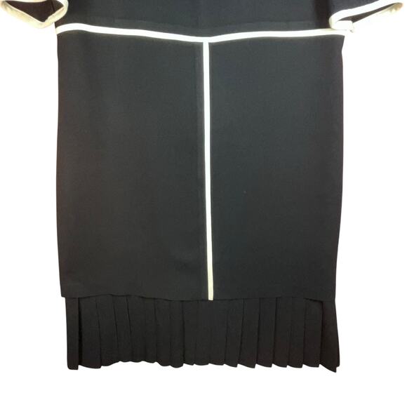 Liz Claiborne Vintage Women’s‎ Black Pleated Above Knee Chic Shift Dress 10 - Picture 4 of 7